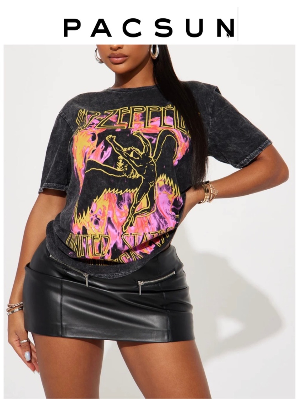 Led Zeppelin 1977 Neon Tour Tee